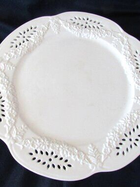 Italian 10" Milk Glass Cake Dish.  By Stefani